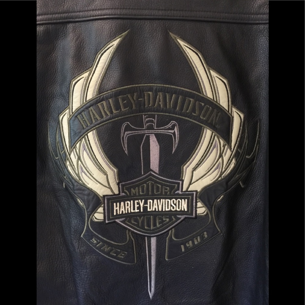 Harley Davidson 3XL Black Leather Jacket